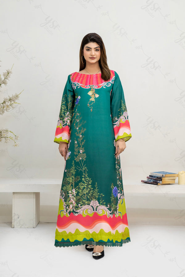 HBA Botle Green Kaftaan Shirt