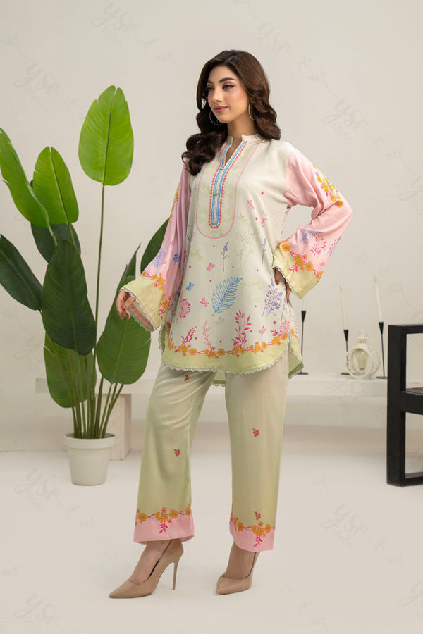 MUS Mint Green Combination Co-ord Set | 2 Piece